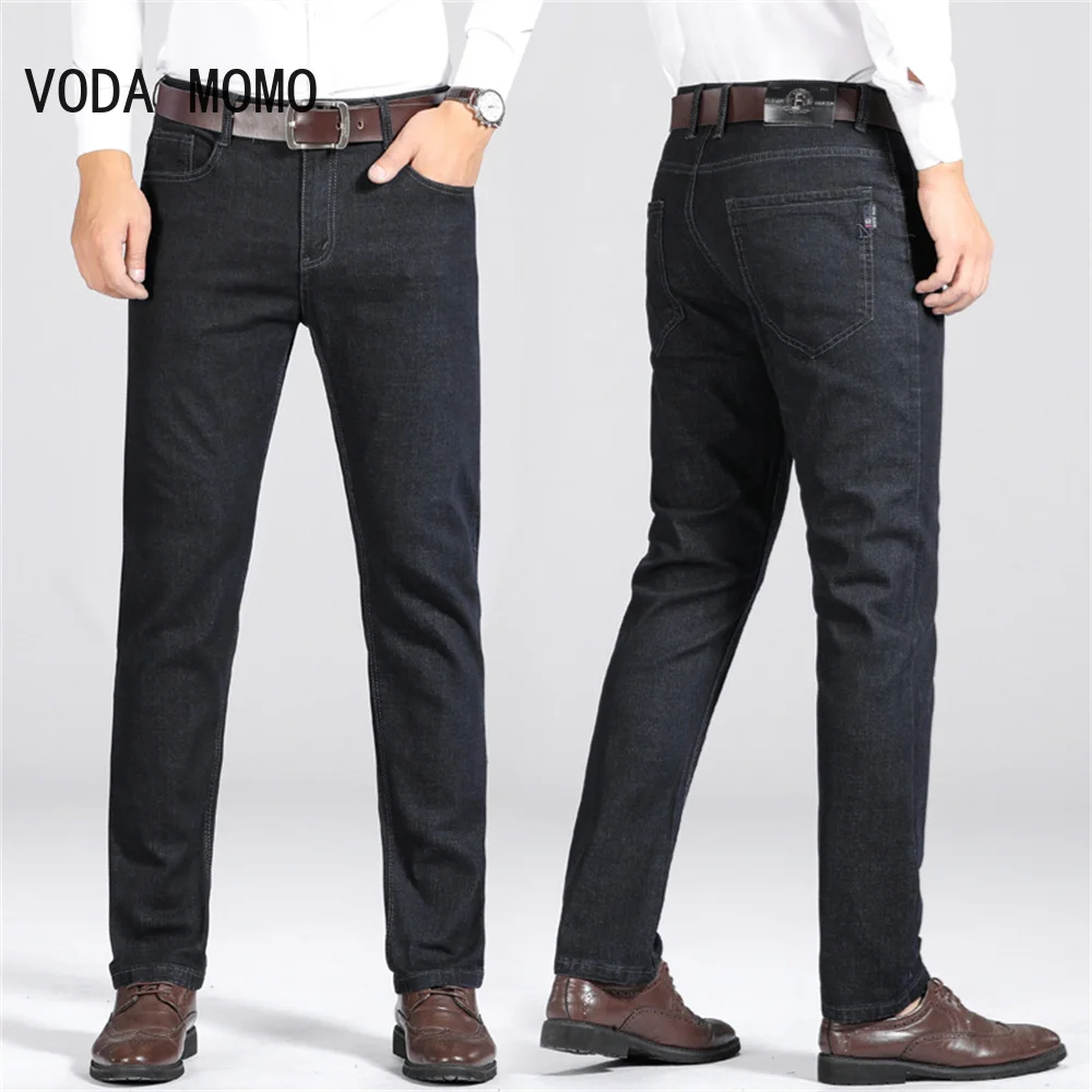 Stretch Baggy Jean Mens 2022 Primavera Autunno Pantaloni Larghi Vintage Business Casual Pantaloni Da Uomo In Denim Di Dimensioni Invecchiate