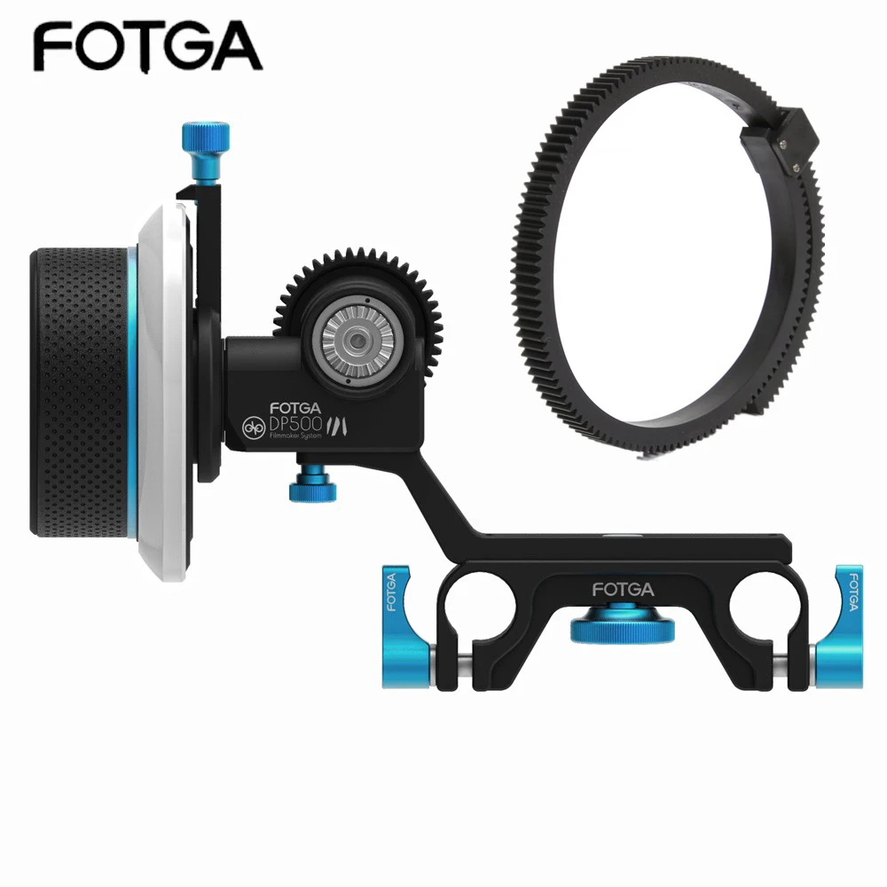 Fotga Dp500Iii Follow Focus Per 15Mm Rod Rig A7S A7R A7 5D Mark Ii Bmcc Pour Tiges De 15Mm Rig Pour Tous Les Appareils Photo