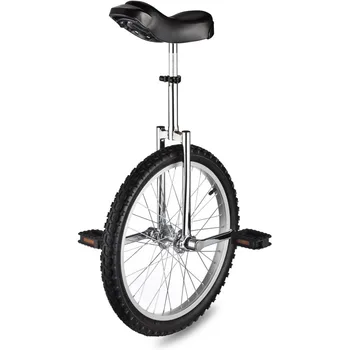 20 Inch Wheel Outdoor Unicycle Adjustable Seat Exercise Bicycle Fit Adults Kids Outdoor Sports Fitness Exercise