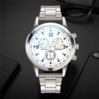 Fashion Mens Stainless Steel Watches Luxury Quartz Wristwatch Clock Men Business Casual Watch Relogio Masculino 6