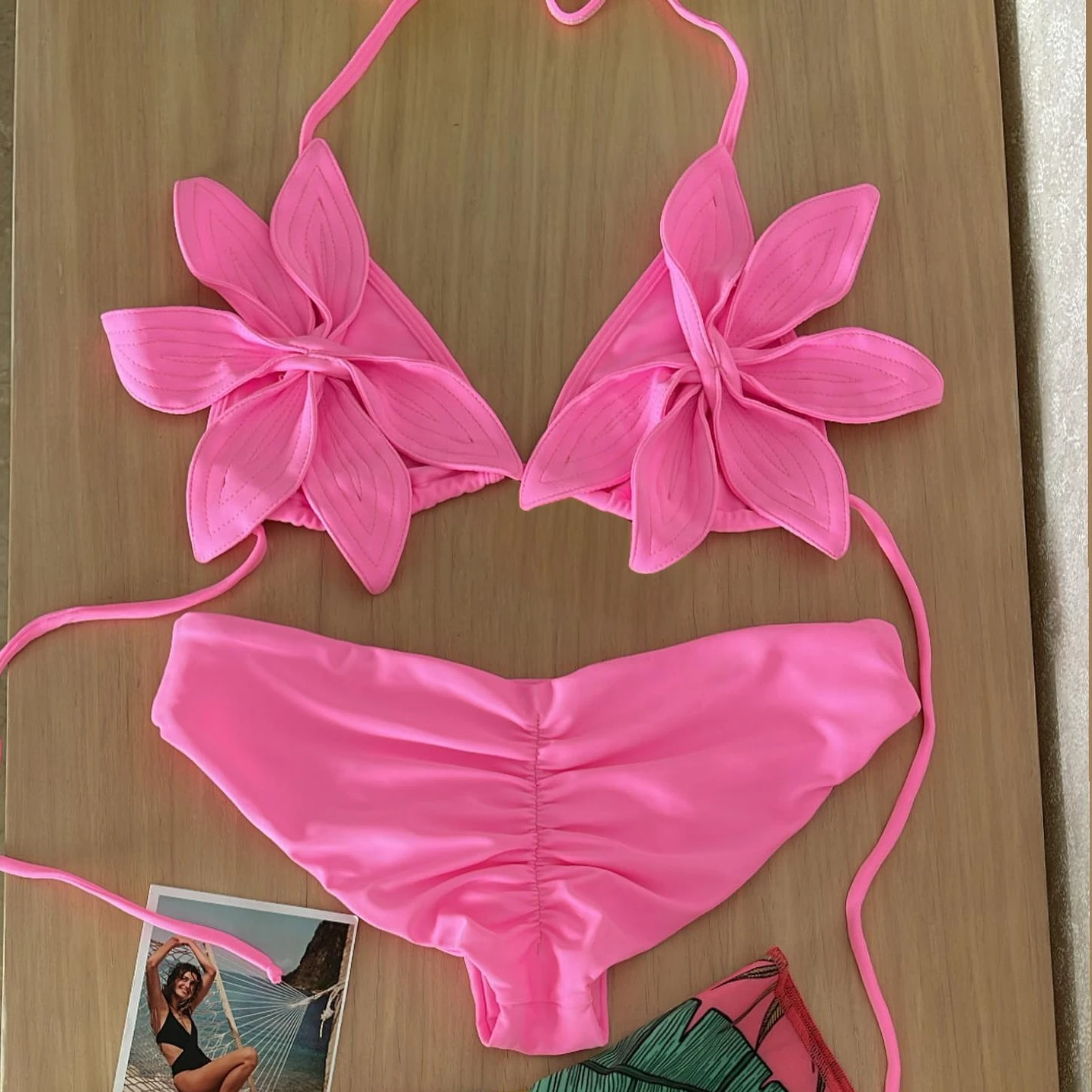 Women bikini sets Sexy Leopard And Leaves Print Bikinis Set Women Swimsuit Dot Bow Biquini Set Low Waist Brazilian Bathing Suit Beachwear Female