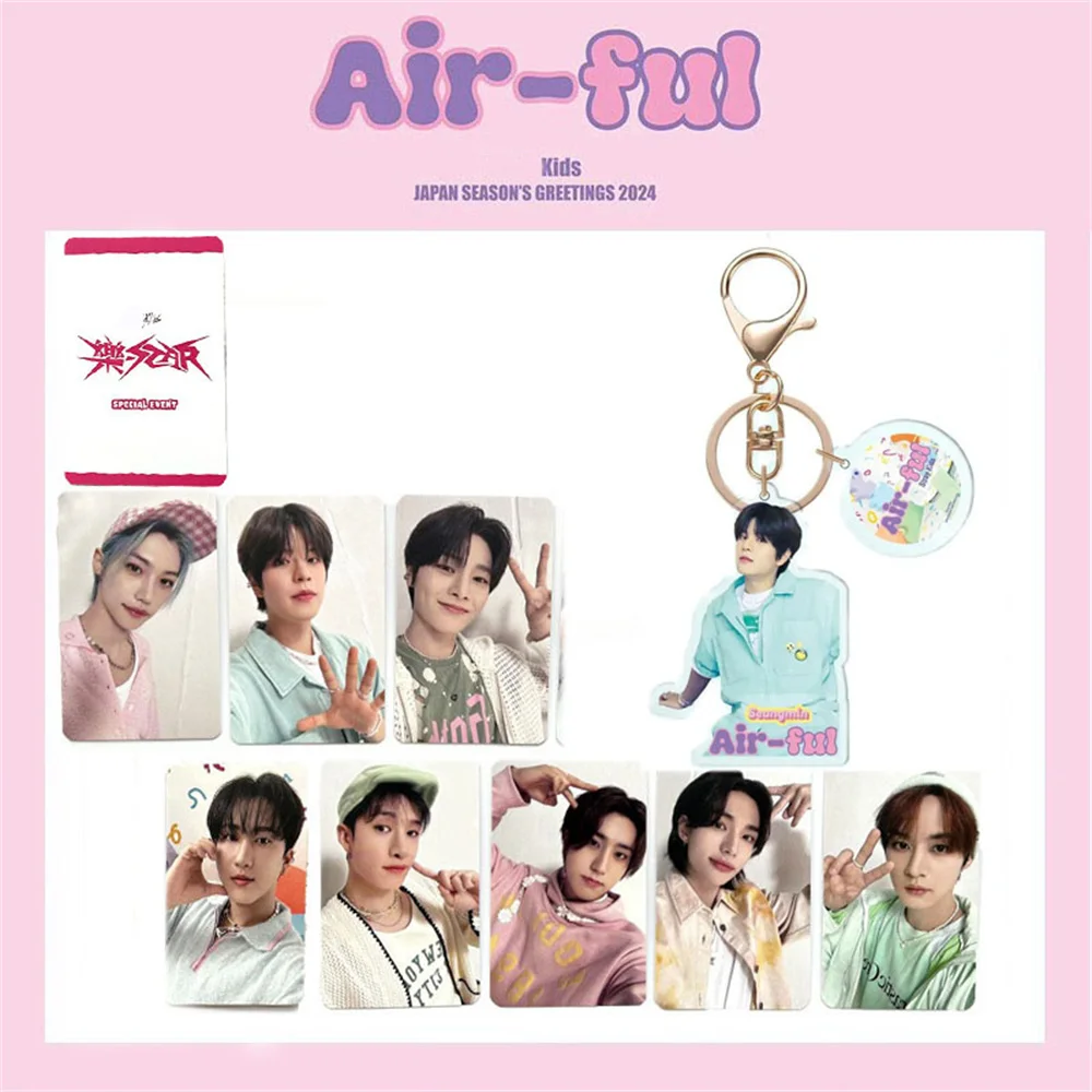 

Kpop Stray kids Keychain Photocard Albums Air-ful Lomo Card CHANGBIN Hyunjin Photo Keyring Postcard Collectible Card