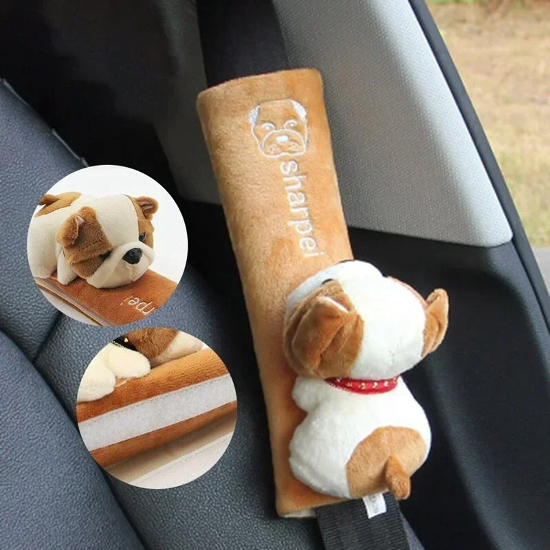 1pcs Cute Animal Car Seat Belt Pads Universal Car Seat Shoulder Strap Pad Cushion Cover Car Belt Protector Safety Belt Cover