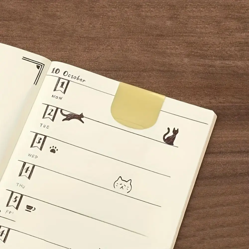 고양이 패턴 양면 북마크 다기능 일기 플래닝 북 노트 고양이 템플릿 자 선물 문구 도구 학생용