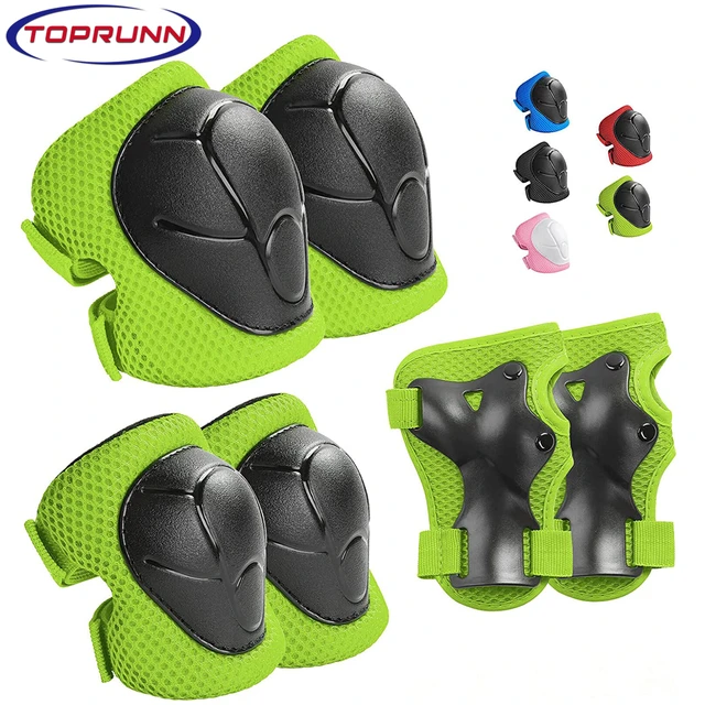 Ensemble d'engrenages de protection pour enfants, genouillères, coudières,  protège-poignets, kit de protection de sécurité pour enfants, cyclisme, vélo,  patinage, 6 pièces - AliExpress