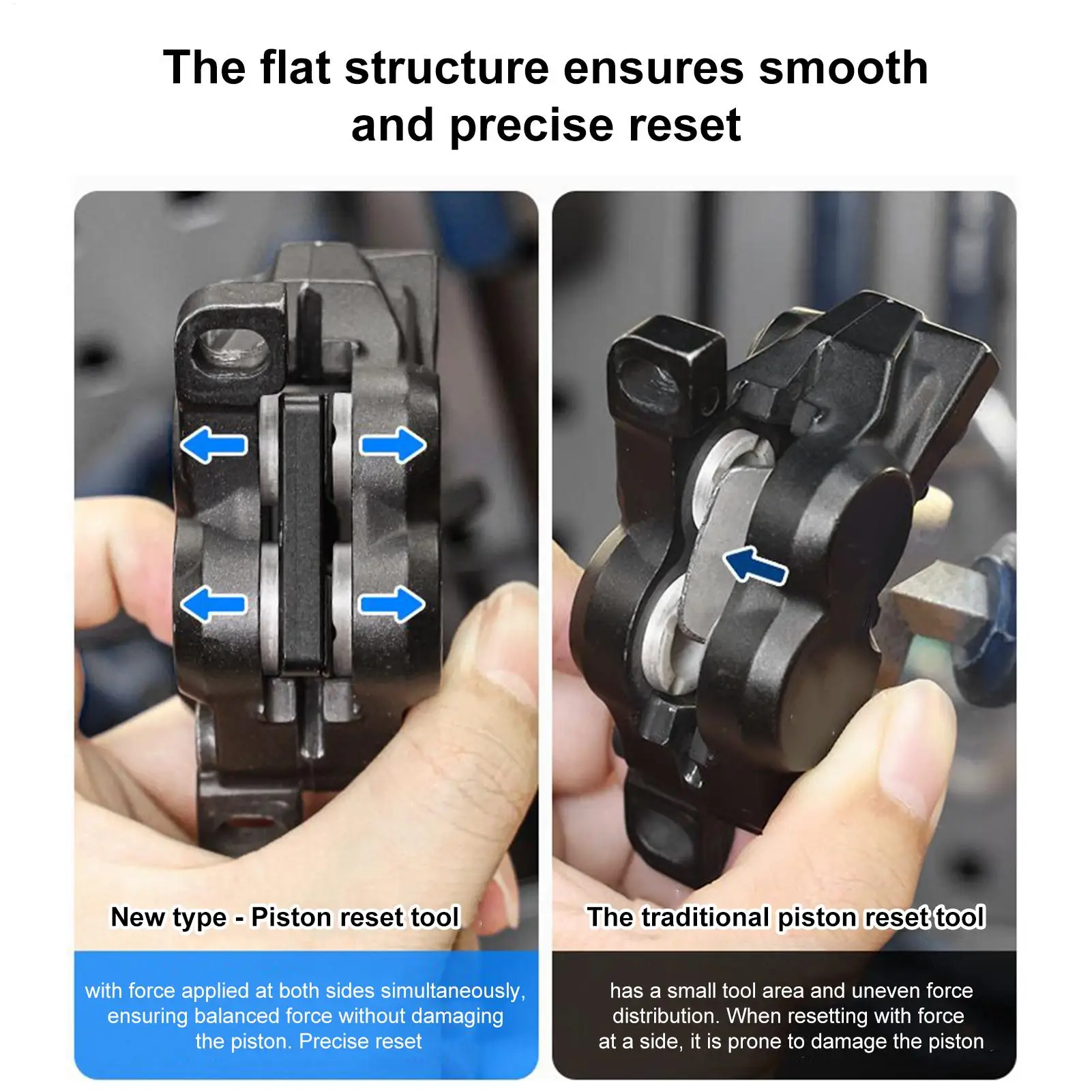 Bicycle Piston Reset Tool Bike Calipers Piston Press Tool For 4Piston Brake Calipers Bike Piston Tool With Long Handle