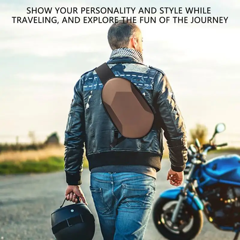 Men Chest Bag Hard Shell Waterproof Crossbody Bag Female Riding Waist Hip Motorcycle Leg Motorbike Tacticals Travel Backpack