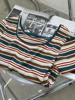 plus Size 300 Pou Trendy Brand High End Striped Casual ort Sve T irt Women Fat MM  High End Loose Top Summer