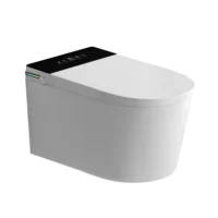 Wall Mounted Smart Toilet Automatic Lid Foot Sensor Flush Water Pressure Boost Hands-Free Intelligent Toilet 220V 1