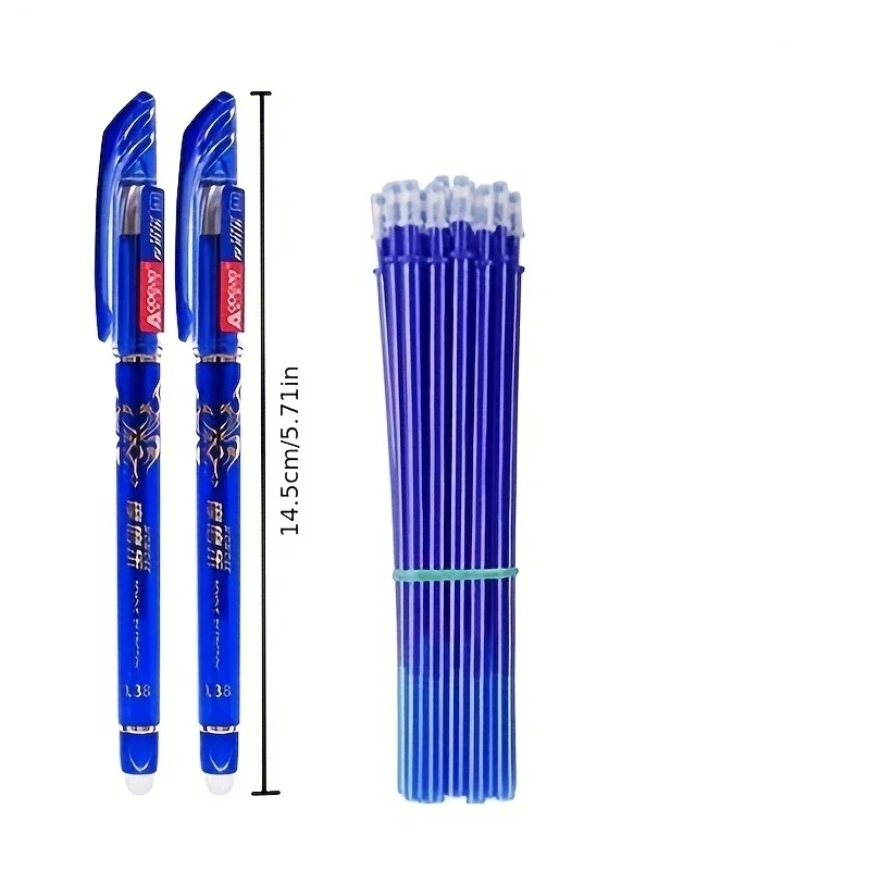 85Pcs/Set Erasable Pen Gel Pens 0.5mm Blue/Black ink Refills Rod Washable Handle School Writing Office Kawaii Stationery Gel Pen gel pens