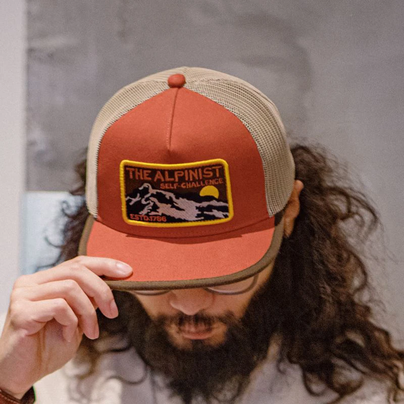 Maden Workwear American Retro Color Blo Flat Brim Baseball Cap Embroidered Breathable Me Dubill Hat ex Hat