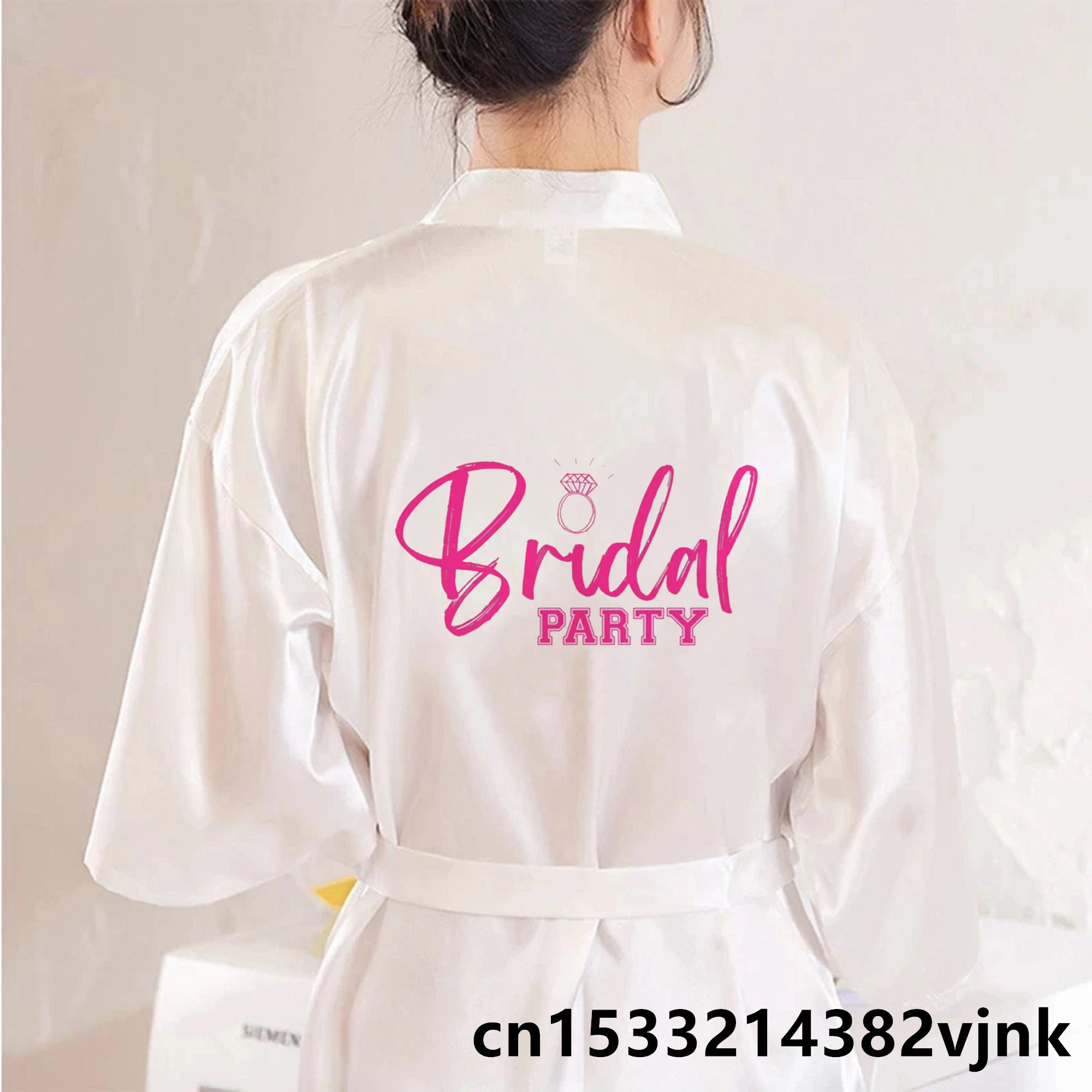 Bride Squad Bride To Be Bridal Wedding Satin Dressing Gown Personalized Print Team Bathobe Robes Party Bridesmaid Robes