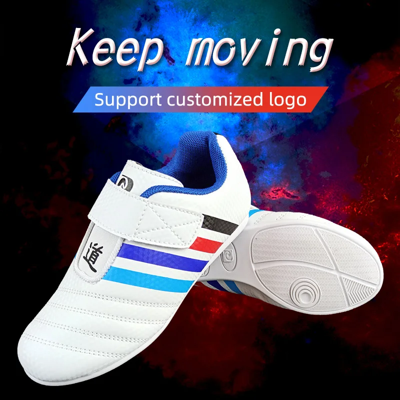 RainbowTaekwondo Training Shoes Indoor Anti Slip Children's Taekwondo Shoes Kickboxing Kung Fu Tae Kwon Do Martial Arts Sneaker
