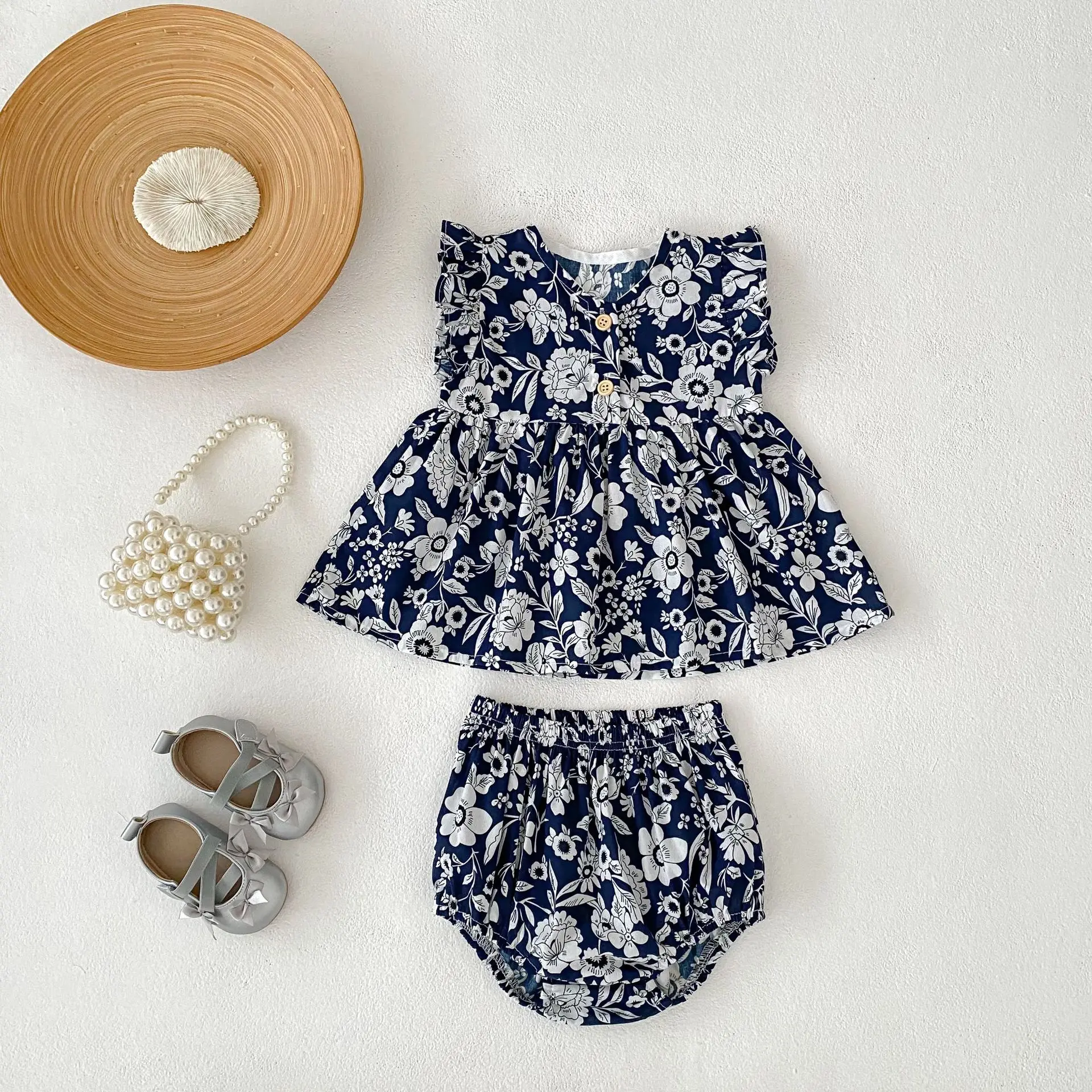 Flower Sleeve Baby Set 2