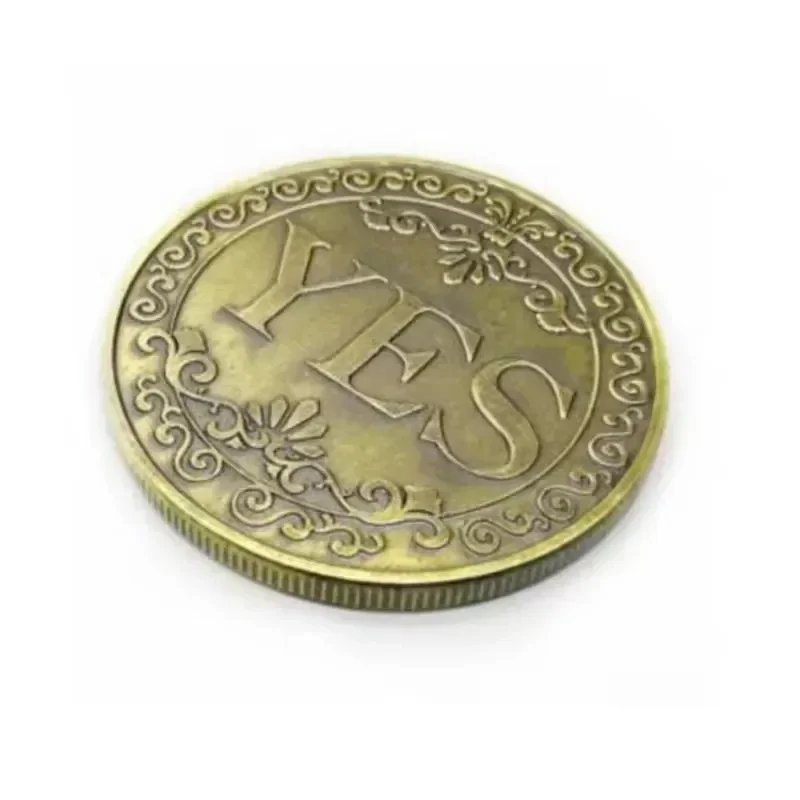Moneta Yes No Decision - 1 pezzo di moneta commemorativa vintage di buona fortuna in bronzo, collezione di oggetti di scena, artigianato decorativo - immagine 3