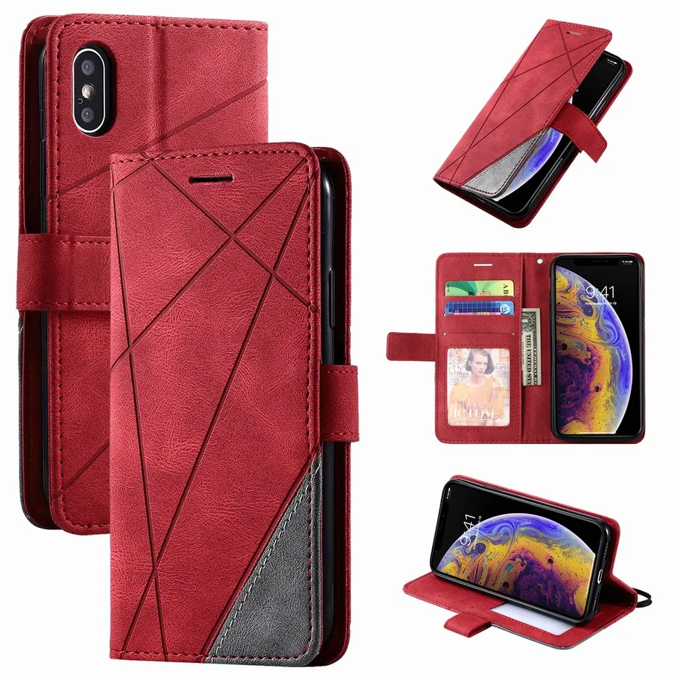 Leather Flip Wallet Cover & Book Case