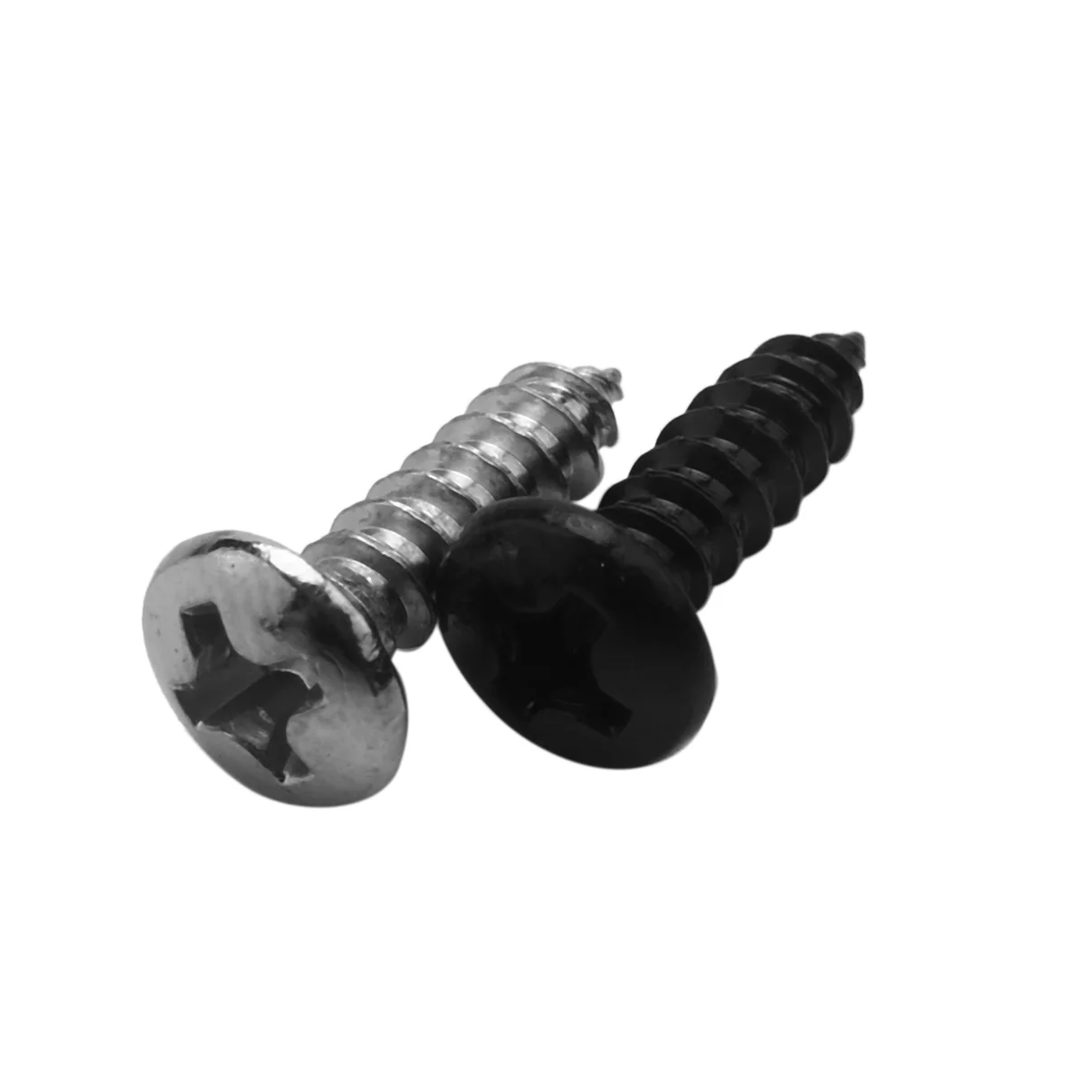 BAAU 600 Piece Bass and Guitar Pickguard Mounting Screws Scratch Plate, Silver and Black
