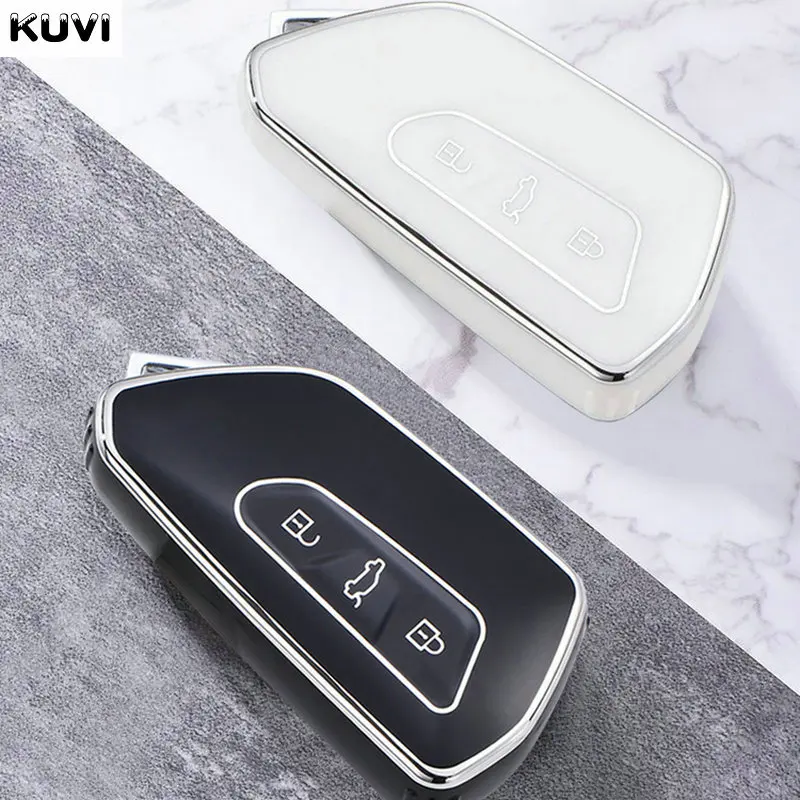 Key Case Cover Soft TPU Car Remote for VW Volkswagen Golf 8 MK8 For Skoda Octavia For Seat Protection Shell Accessories