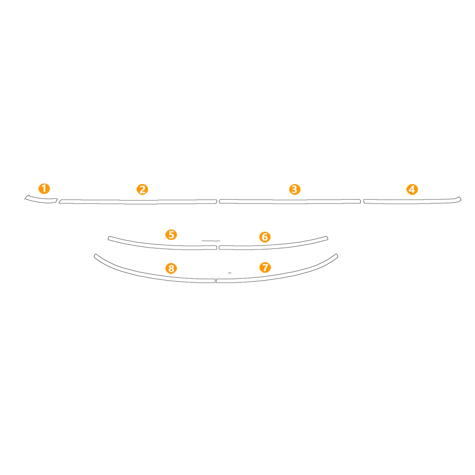 For Mini Cooper Clubman F54 4 Door Chrome Black Exterior Window Weatherstrip Strip Trim Seal Door Moulding Deocrative