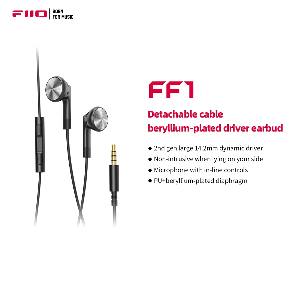 Auricolare Singolo Far End Gear Short Buds - Stereo/Mono Con Cavo Corto - Nero