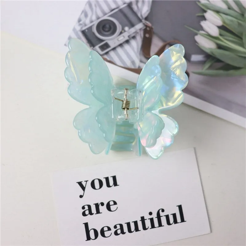 Elegant Butterfly Hair Clip Fairy Back Clip Shark Jaw Hairpin Women's Hair Accessories for Girls Party Wedding