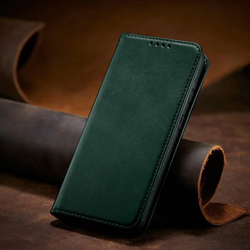 Elegant Magnetic Leather Wallet Phone Case with Card Holder