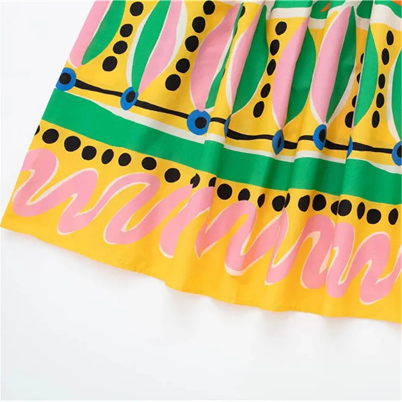 TRAF-Falda larga plisada con estampado para mujer, falda de cintura alta, ropa de calle fruncida, conjuntos de falda Midi para playa, moda de