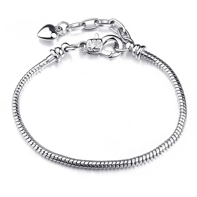 High Quality Silver Snake Chain Fine Pandora Bracelet 925 Fit European Authentic Charm Bracelet for Women DIY Jewelry Making