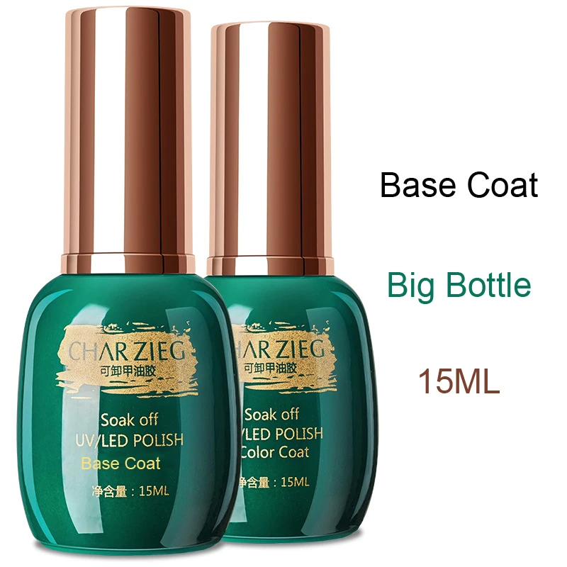 15ML Top Coat Base Coat Clear Nail Polish No Wipe Nail Gel polish Design Varnish Semi Permanent Soak Off UV LED Art Tool gel nail polish gel nail tools gel nail art set gel nail varnish nail polish finish