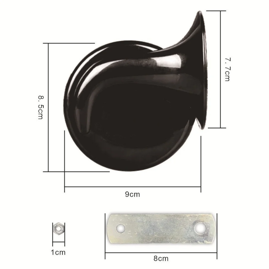 Modified Car Snail shaped Horn High pitched Universal Whistle Waterproof Car Motorcycle Modified 12V High and Low Dual tone Horn 3