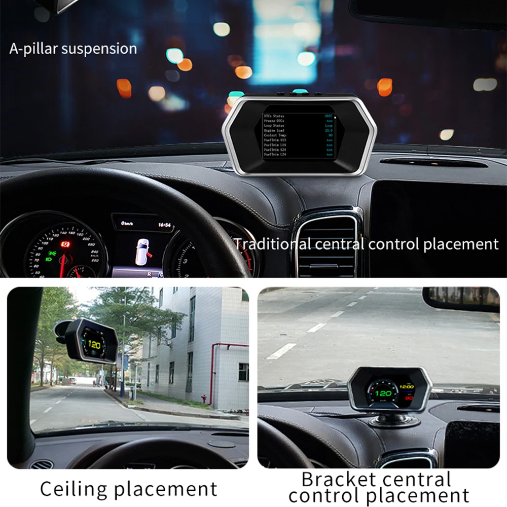 GEYIREN P17 OBD HUD   ÷, OBD2 GPS  ý, º ǻ, ڵ  ӵ,    µ 跮