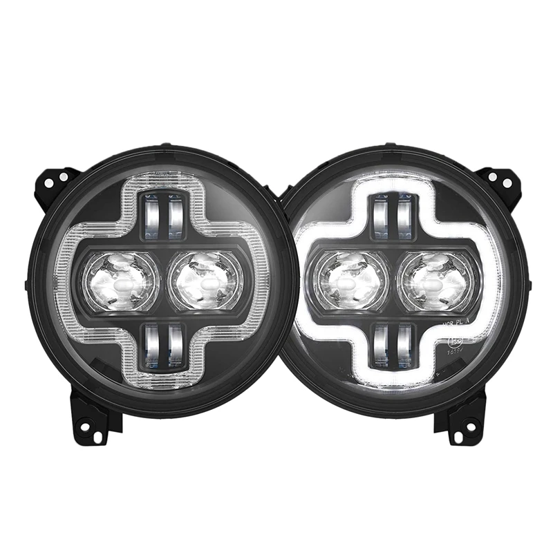 

Фонарь ближнего и дальнего света с гало DRL, 2019 2020 2021 для Jeep JL 2019-2021 для Jeep Gladiator JT