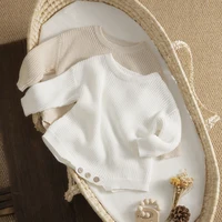 Ma&Baby 0-24M Newborn Infant Baby Girl Boy Romper Knit Jumpsuit Solid Color Warm Fall Winter Clothing Sweater 3