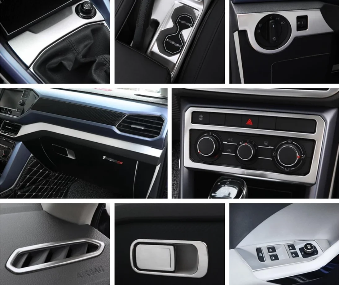 Per Vw Volkswagen T-Cross T Cross 2019 - 2022 Accessori Air Ac Outlet Vent Head Light Coprivolante Trim Interior