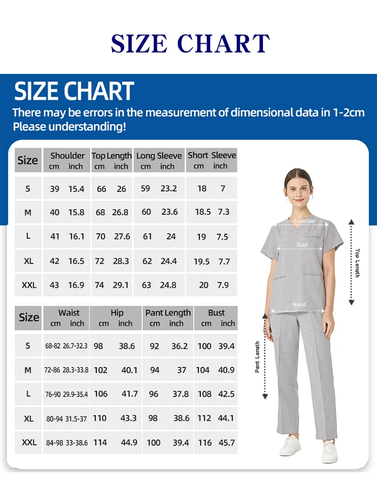 Micro Stretch Women‘s Nursing Uniforms Medical Scrubs Veterinary Healthcare Clothing Breathable Pediatric Nurse Uniforms 606
