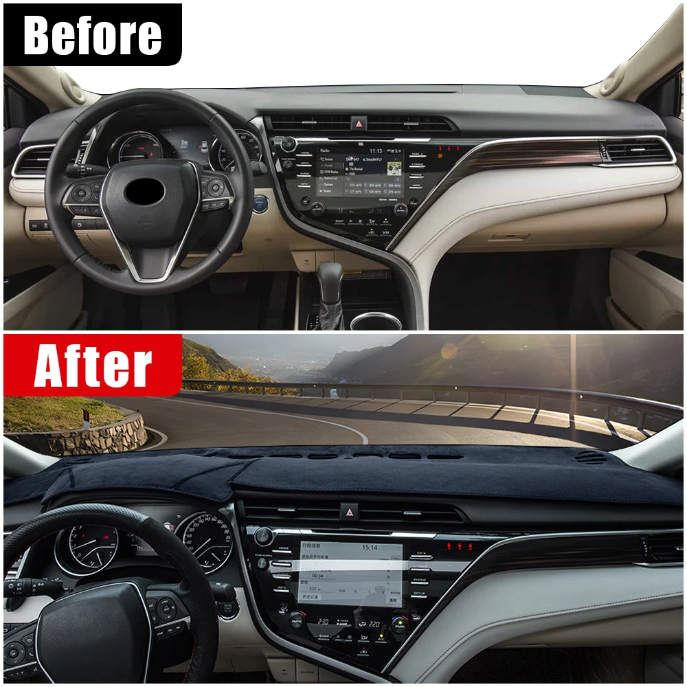 Hybrid Car Dashboard Cover - Anti-UV Non-Slip Light-Blocking Pad