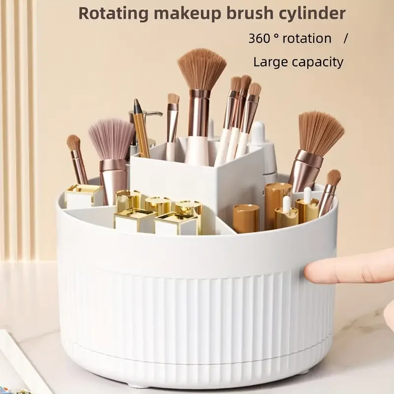 1PC Plastic Holder 360&deg;Rotating Makeup Storage Box Desktop Makeup Organizer Cosmetic Brush Holder Lipstick Eyebrow Pencil makeup organizer makeup storage box cosmetic storage box storage box