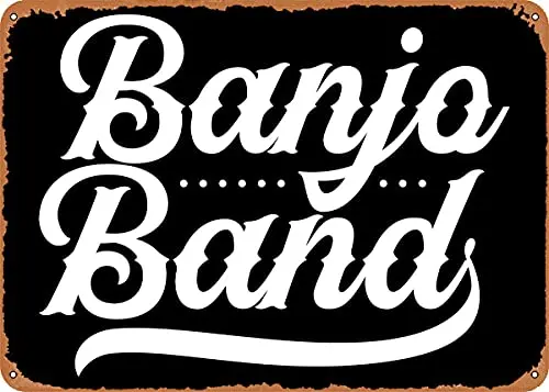 

Banjo Band Vintage Look Metal Sign Art Prints Retro Gift 8x12 Inch