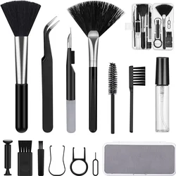 18-in-1 Computer Keyboard Cleaner Brush Kit Earphone Cleaning Pen For iPad Phone Screen Cleaning Tools Keycap Puller Holder