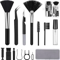 18-in-1 Computer Keyboard Cleaner Brush Kit Earphone Cleaning Pen For iPad Phone Screen Cleaning Tools Keycap Puller Holder 1