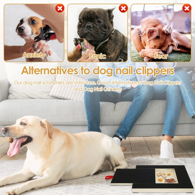 Dog Nail File Board with Built-in Snack Box Wooden Sandpaper Puppy Nail Grinding Pad Dog Paws Scratchboard for Small Medium Dogs 6