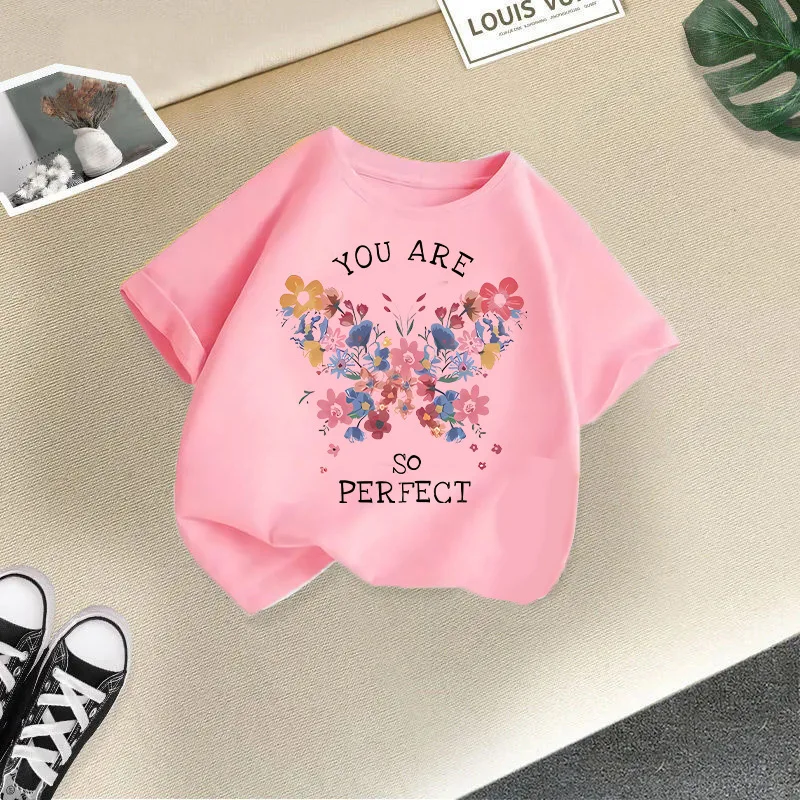 Girls Short Sleeve T-shirt Summer New Children's Top Loose Fashion Short Sleeves Clothes  Kids Clothes 5