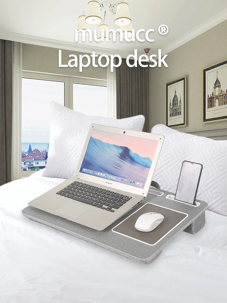 Description Picture 2 of itemMumucc Small Table on Bed Multi-functional Home Office with Cushion Small Wooden Table Board In Student Dormitory Laptop Desk