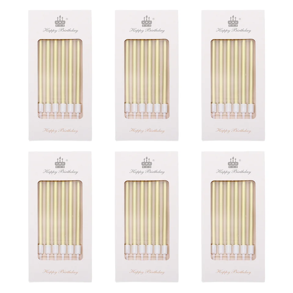 Candele Di Compleanno Oro Champagne 18 Pezzi - Alte 13,5 Cm, Perfette Per Torte, Cupcake, Matrimoni E Anniversari - 4