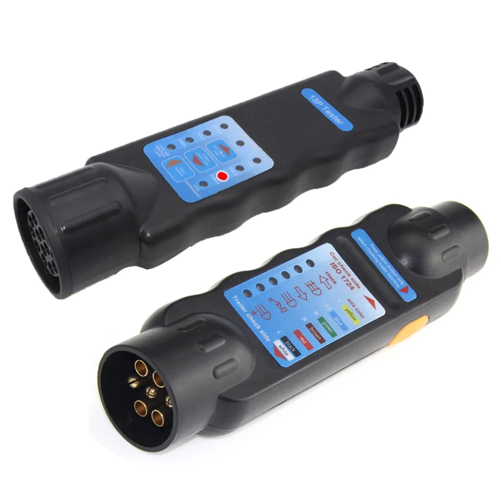 12V 7 13 Pin Trailer Tester Towing Vehicle Light Plug Socket Wiring Test Diagnostic Tool Truck Caravan Car Accessories Universal Circuit Tester Car Light Tester