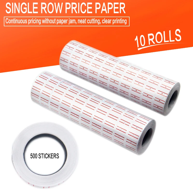 Description Picture 5 of item10 Rolls Price Label Single Line Price Label Tag Mark for MX-5500 Price Gun Labeller White 21mmX12mm Suitable for grocery