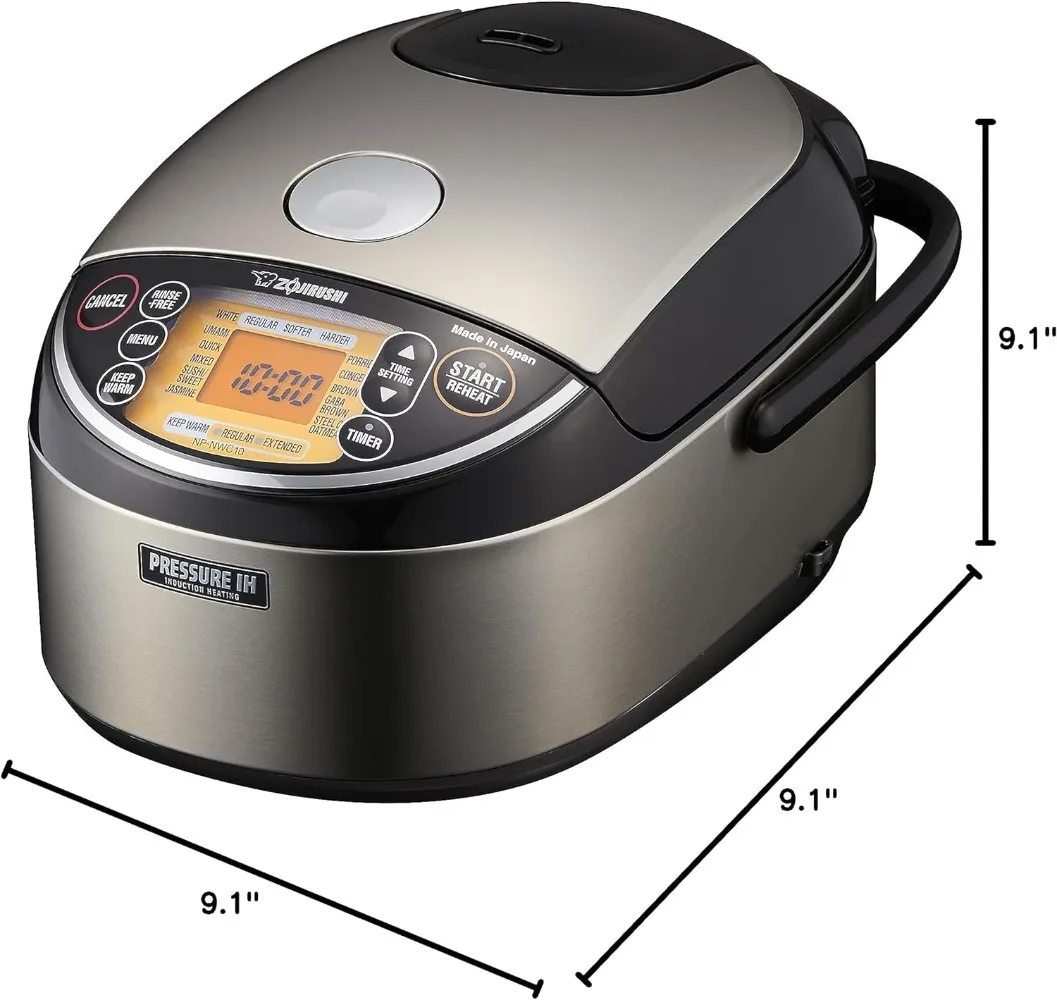 Premium Pressure Induction Rice Cooker 5.5 Cup Stainless