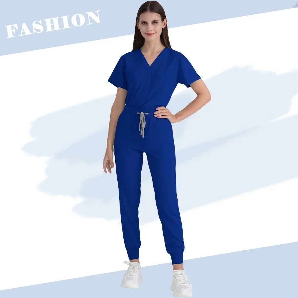 Slim Fit Medical Scrubs Uniform Women Scrub Sets Nursing