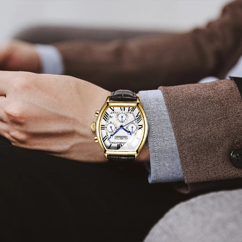 OCHSTI's Hot selling 2024 Leisure Fashion Commander Series Multi functional Quartz Movement Waterproof Watch Men's Quartz Watch
