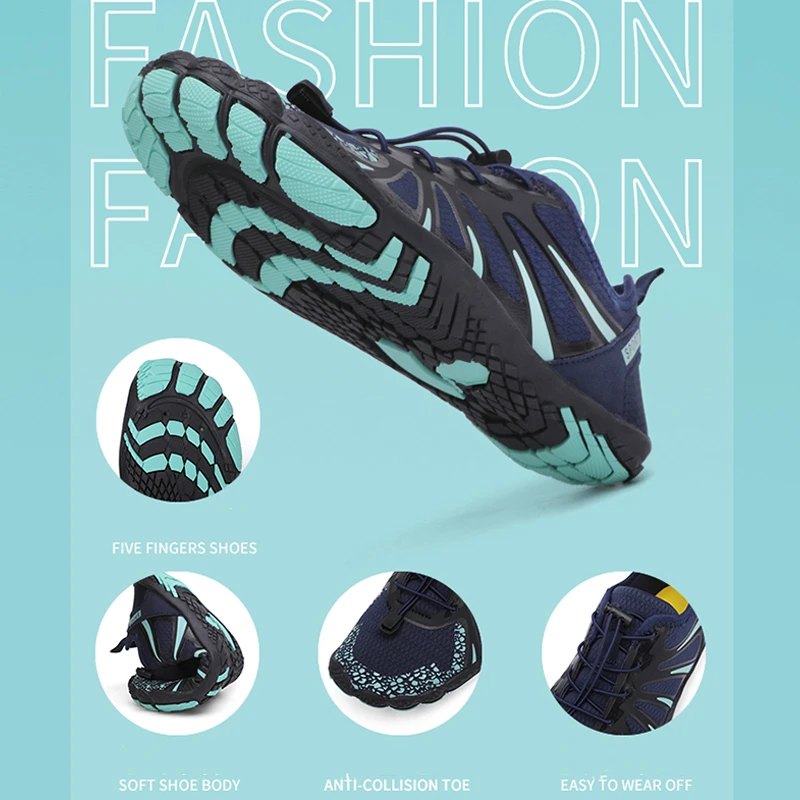 New Aqua Shoes Five-finger Swimming Shoes 35-47 Size Beach Sports Fashion Men's Fitness Couple Water water shoes,aqua shoes